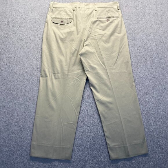 ORVIS Men's Dress Pants Size 34 Green Flat Front,Pockets,Preppy - Picture 2 of 15